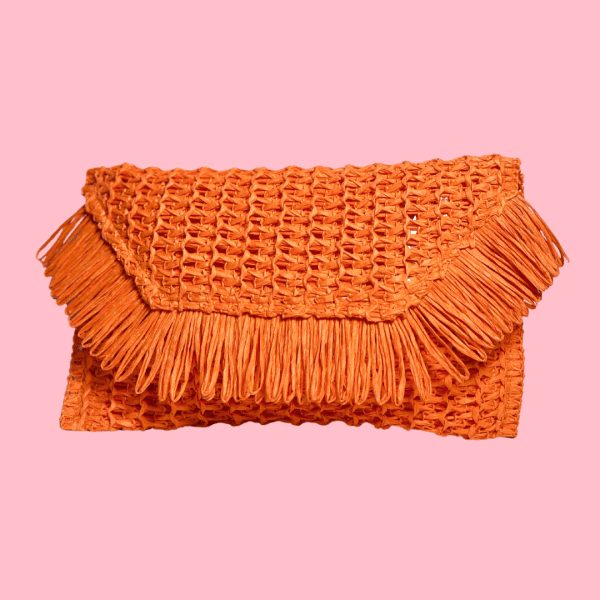 Island Straw Clutch