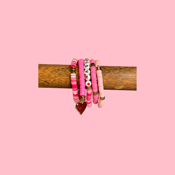 Pink Love Bracelet Set