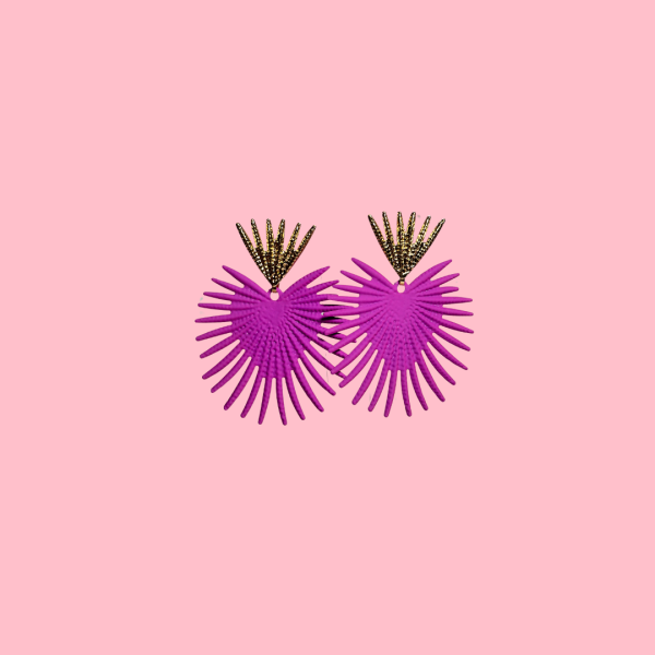 Sprouting Purple Earrings