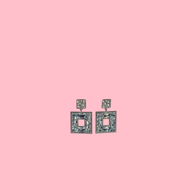 Bejeweled Square Earrings - Image 2