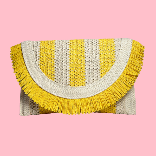 Sun-kissed Straw Clutch