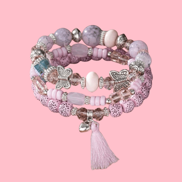 Pink Love Bracelet Set - Image 2